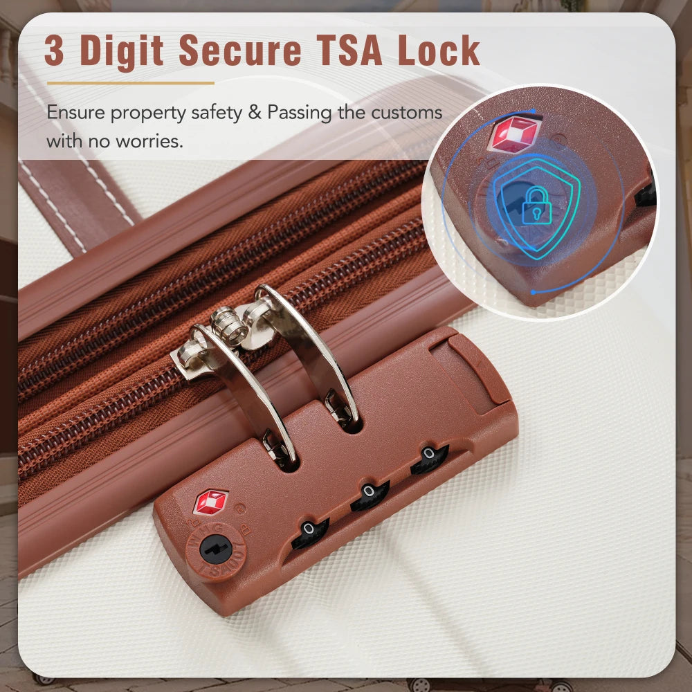 Expandable Hardside Luggage Set 4 Piece Spinner With TSA Lock