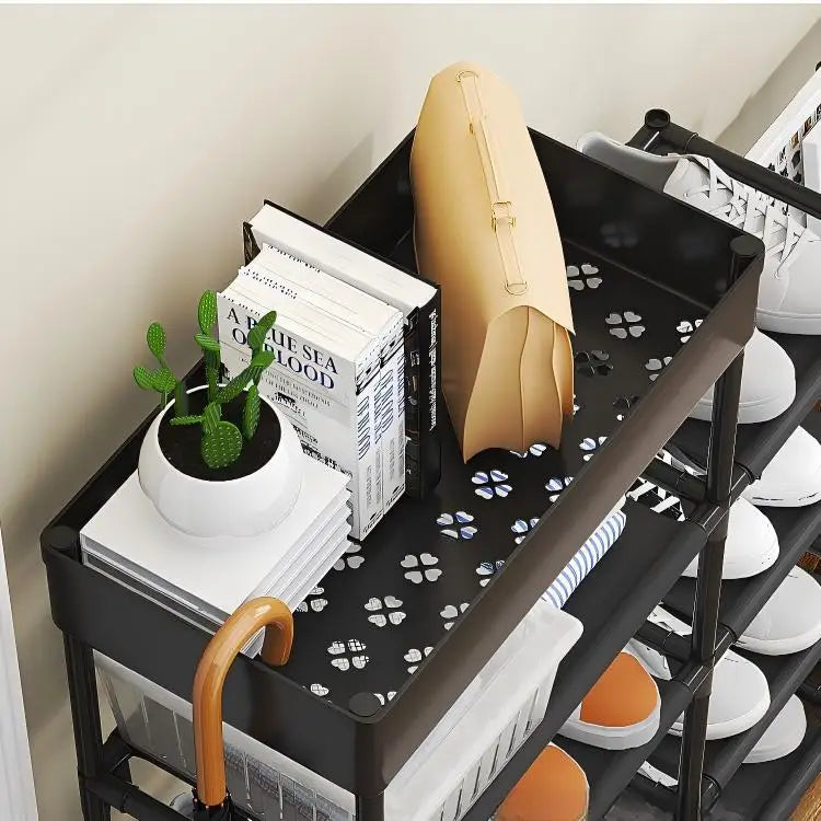Adjustable Modular Metal Shoe Rack Organizer Multi Tier Free Standing Shelf