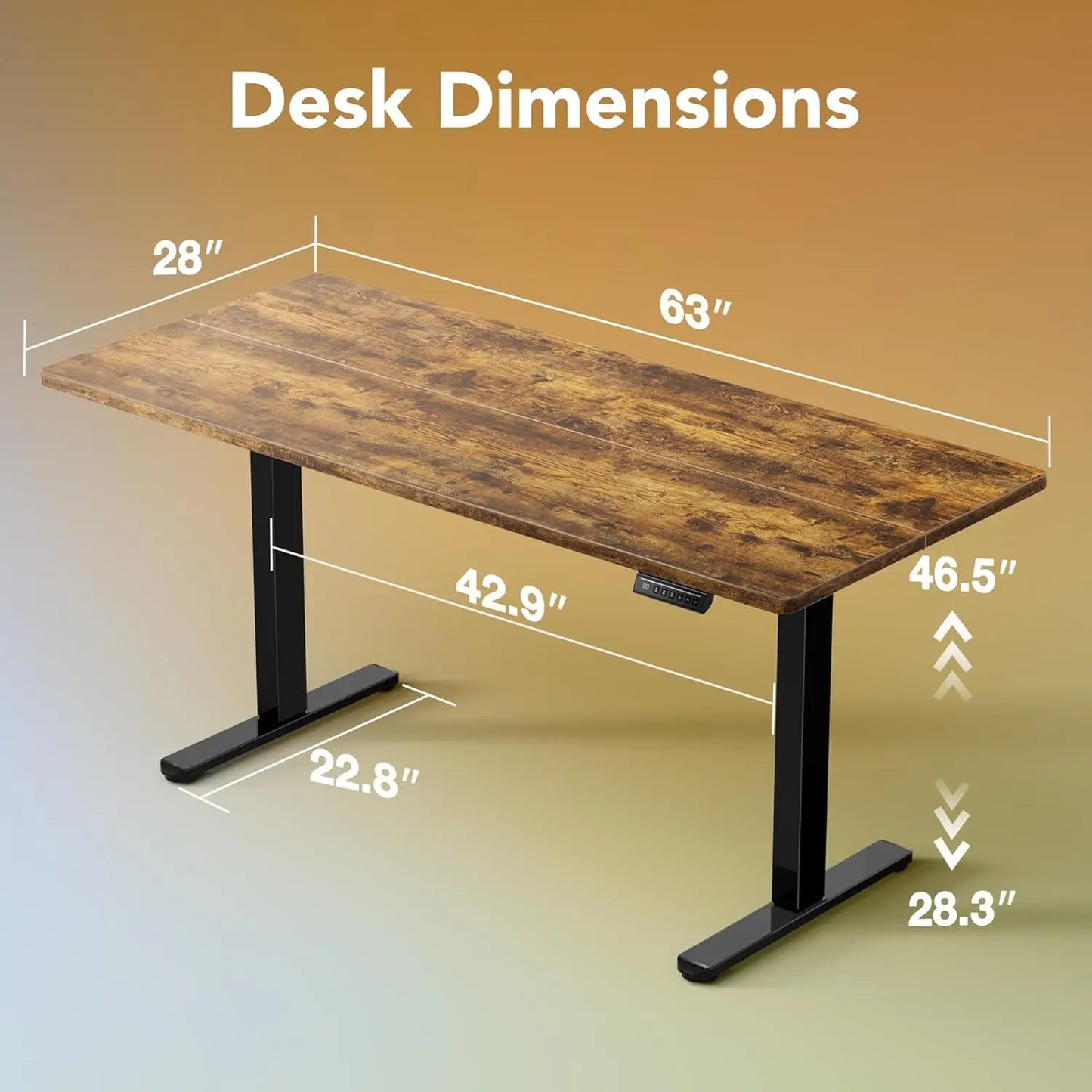 K Kyspho Electric Standing Desk With 4 Memory Height Settings