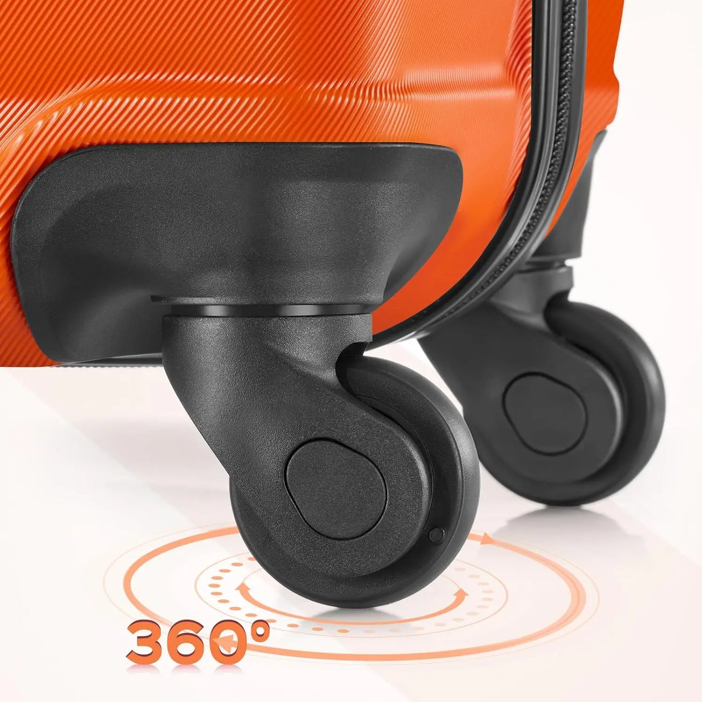 3 Piece ABS Hardside Luggage Set Spinner Wheels And Lock