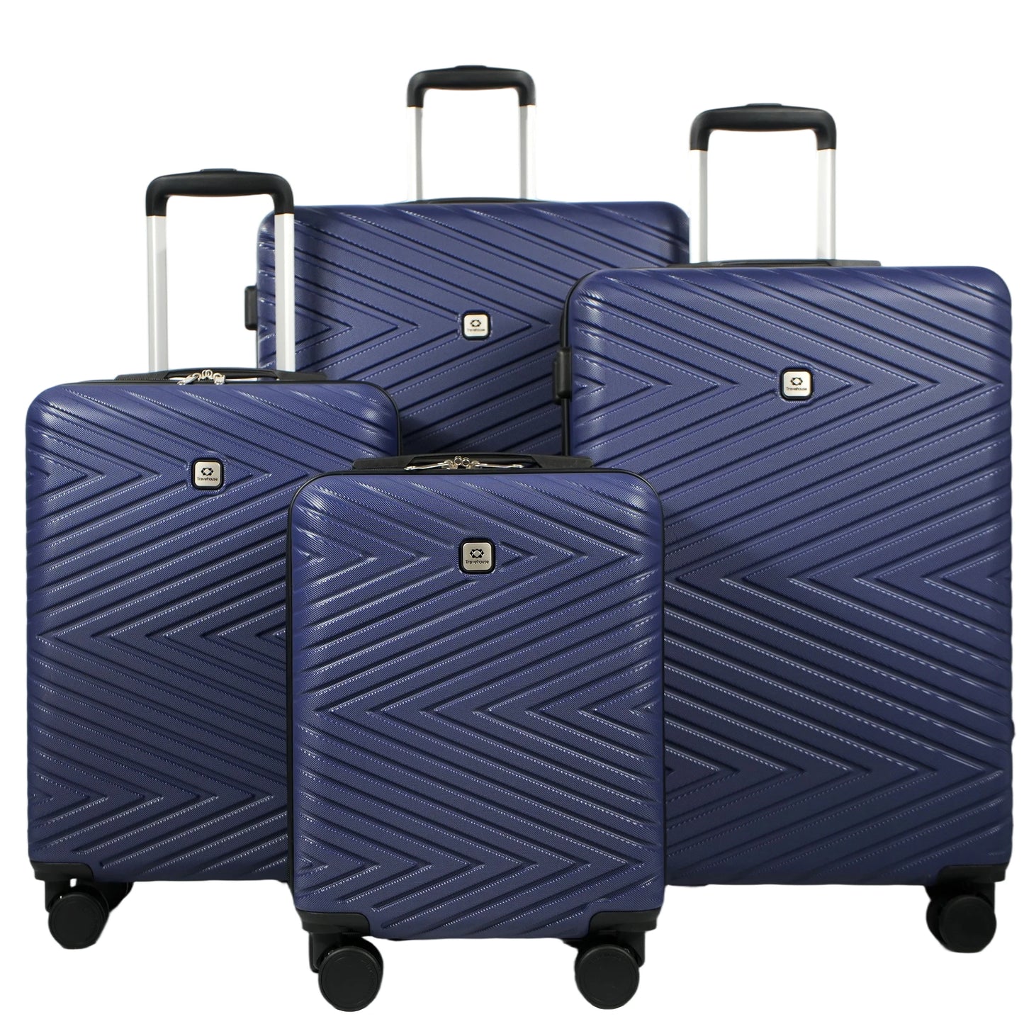 Travelhouse 4 Piece ABS Luggage Set With Spinner Wheels And TSA Lock