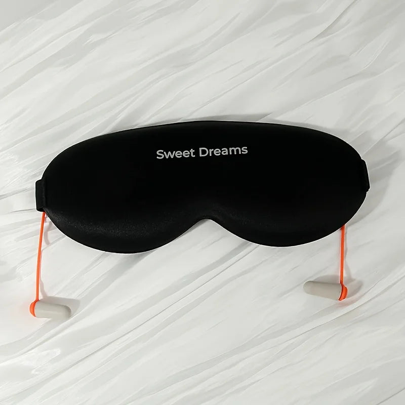 3D Contoured Sleep Mask With Earplugs For Travel Home Office