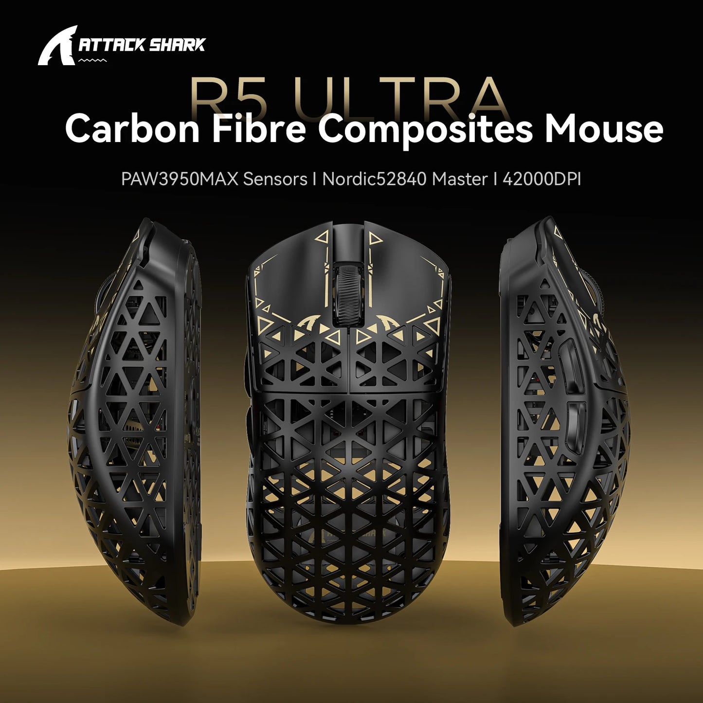 Attack Shark R5 Ultra Wireless Gaming Mouse PAW3950MAX 8000Hz
