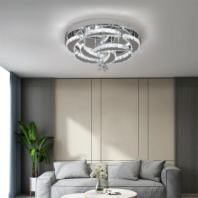 GreeLustr Crystal LED Ceiling Pendant Chandelier For Living Dining