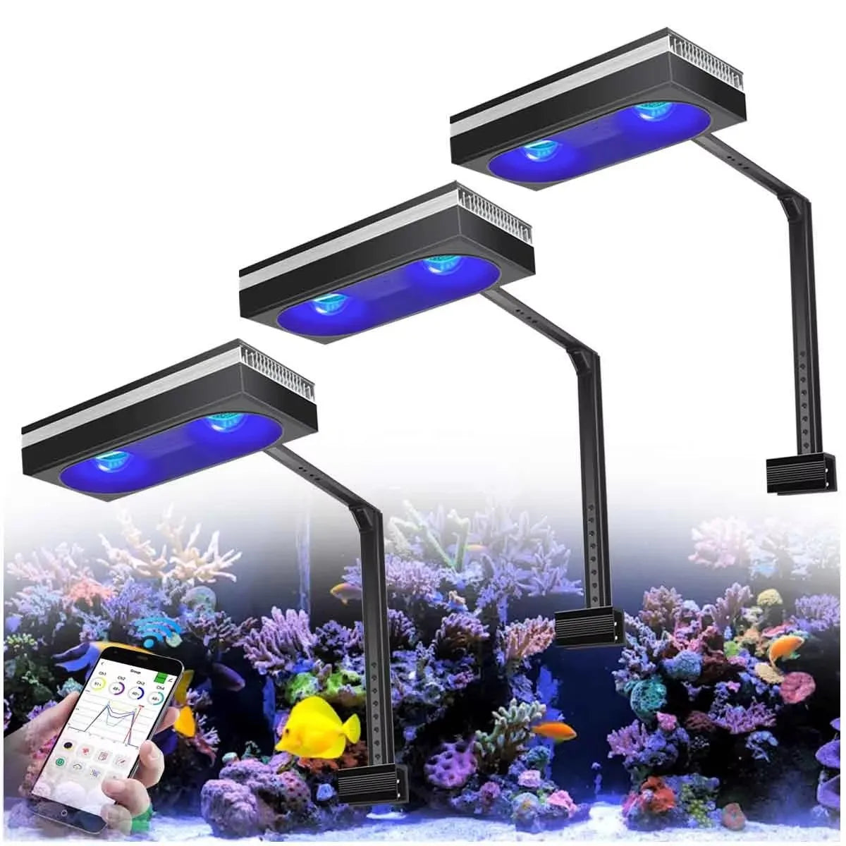 PopBloom RL180 WiFi 180W Full Spectrum LED Aquarium Reef Light