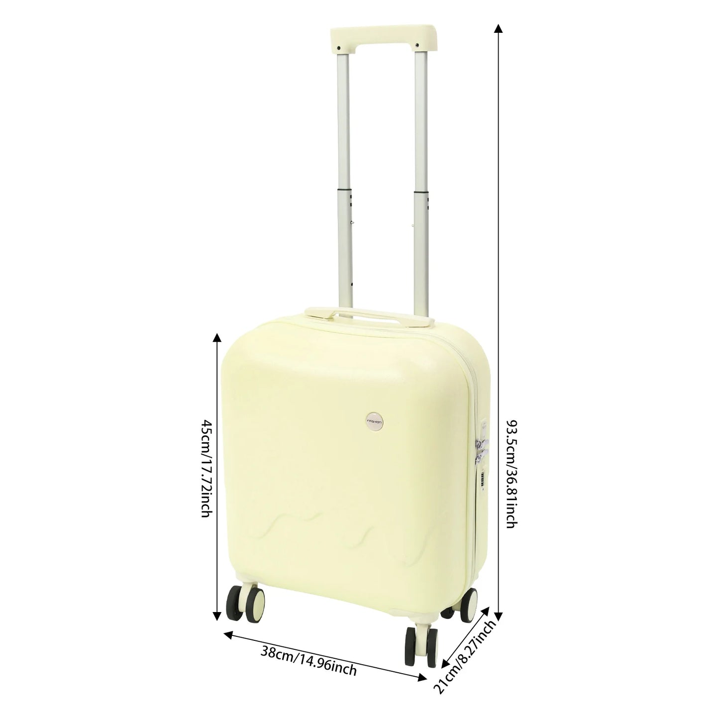 Hardside Carry On Luggage ABS PVC With USB Port Cup Holder Password Lock