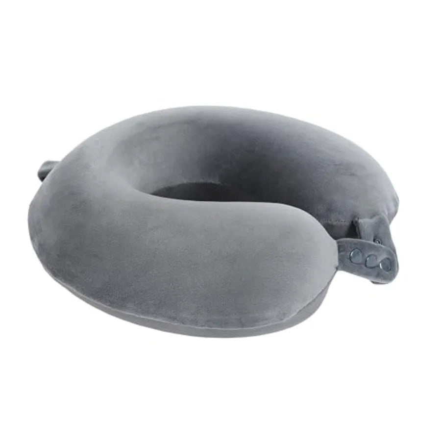 Memory Foam Travel Neck Pillow For Head Support Adjustable Comfort