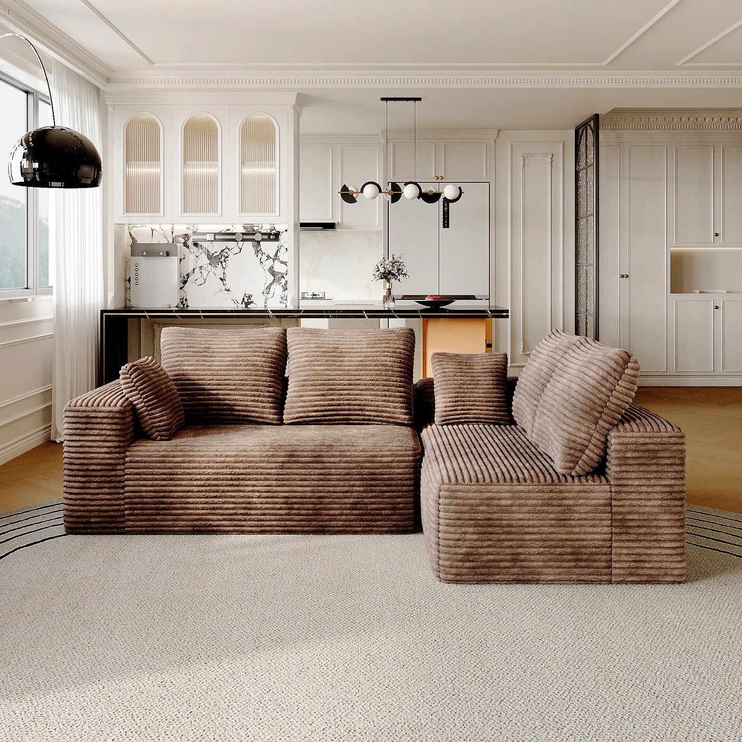 Sdorens Cloud Sectional Sofa L Shaped Chaise For Living Room