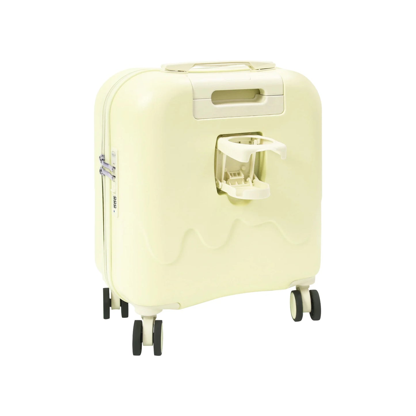 Hardside Carry On Luggage ABS PVC With USB Port Cup Holder Password Lock
