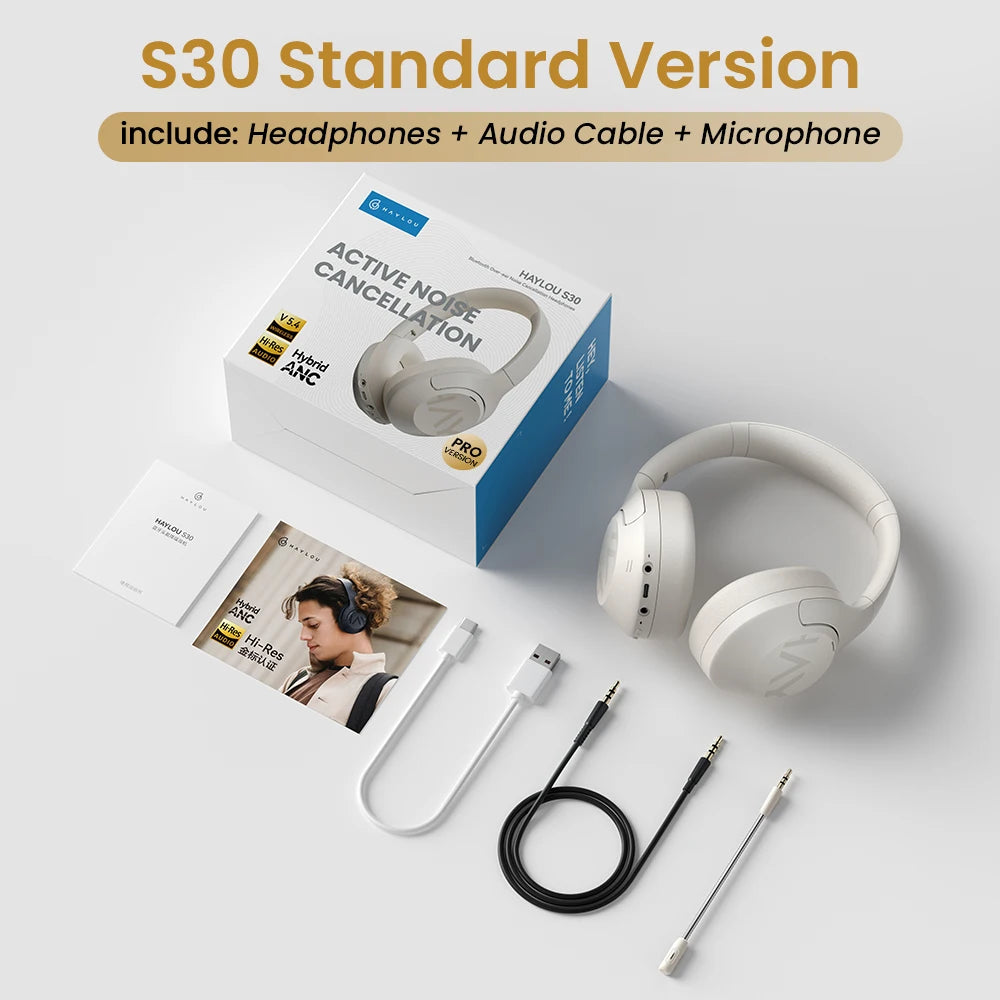 Haylou S30 Wireless Bluetooth Headphones With Adaptive Noise Cancellation