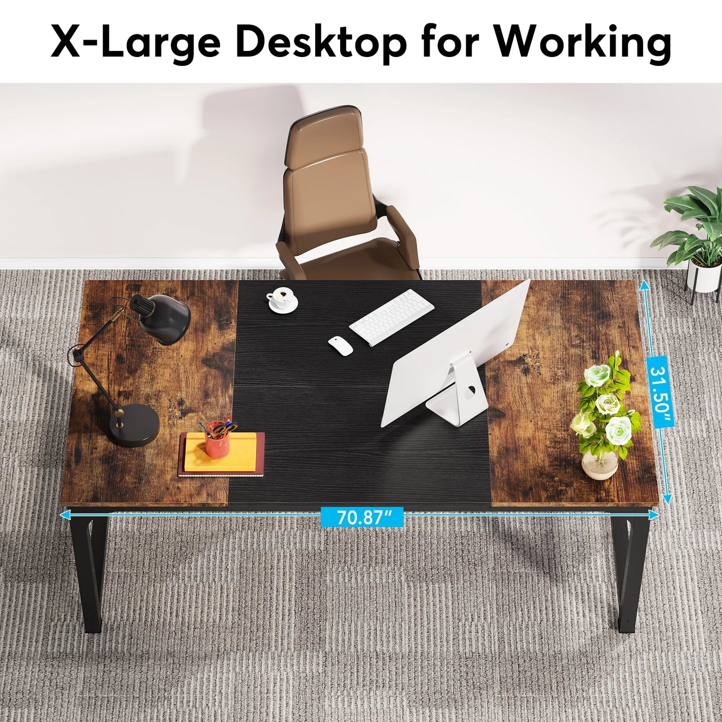 Tribesigns Modern Computer Desk for Home Office Workstation
