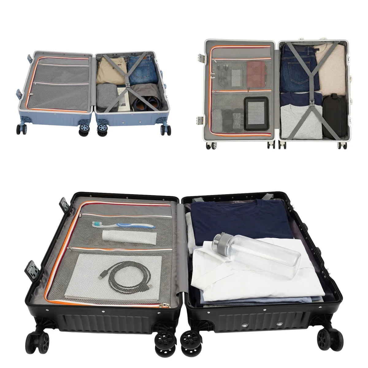Bymaocar Reinforced Carry On Luggage With Combination Lock