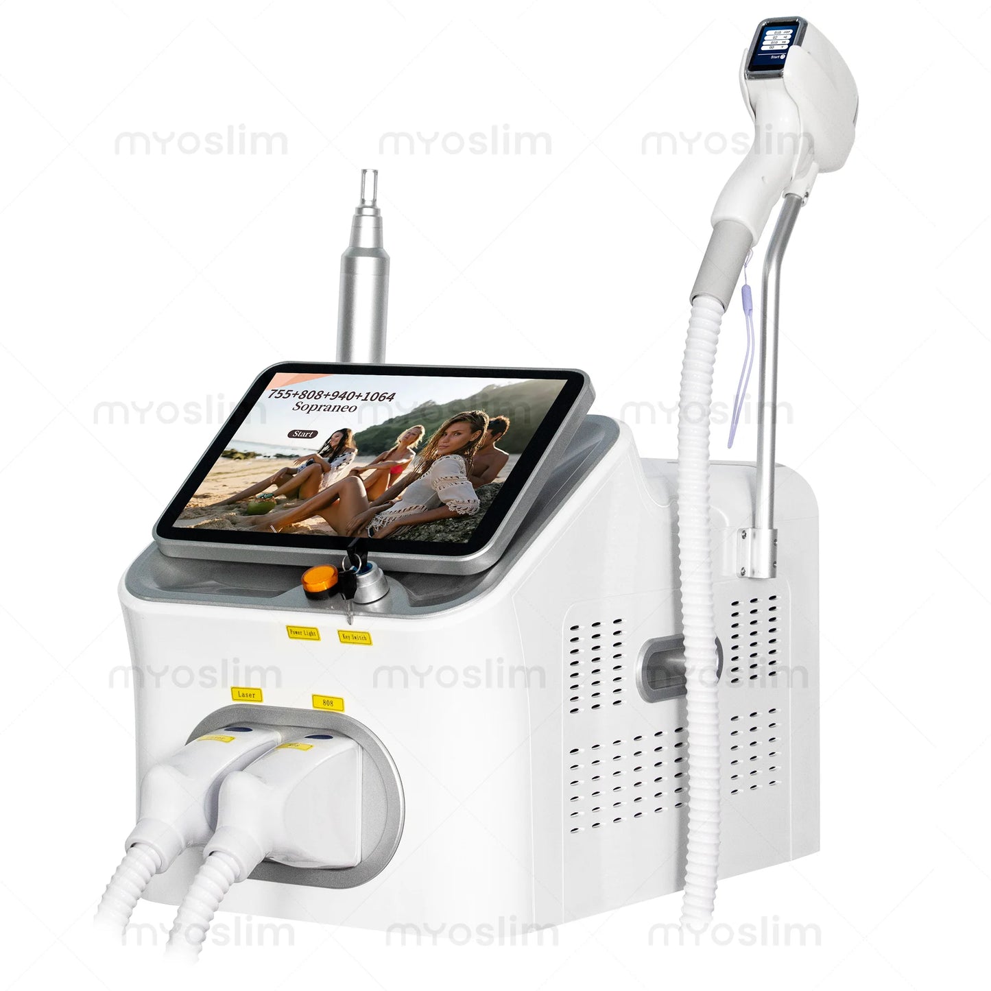 MYOSLIM 5000W Picosecond Diode Hair Removal 755 808 940 1064 NM 2 In 1 Machine