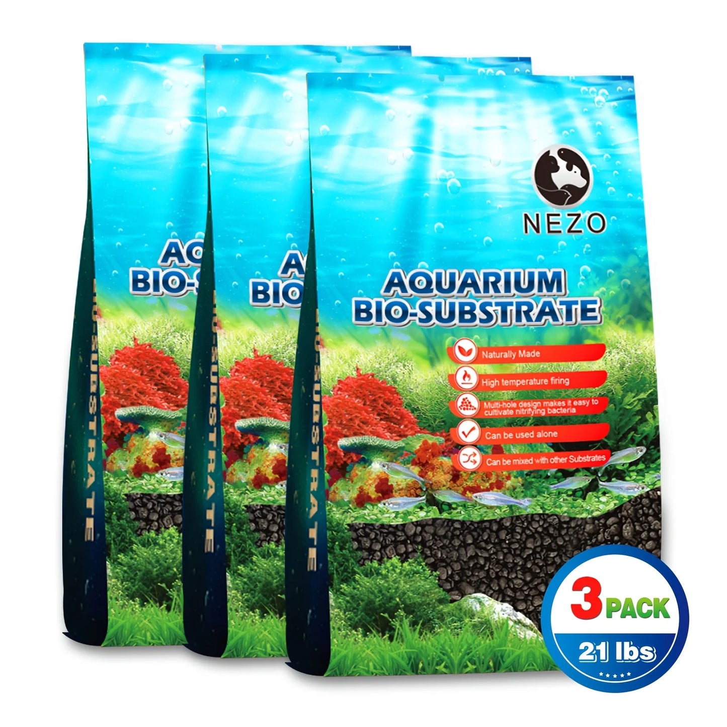 NEZO Aquarium Bio Substrate Gravel For Plant And Shrimp