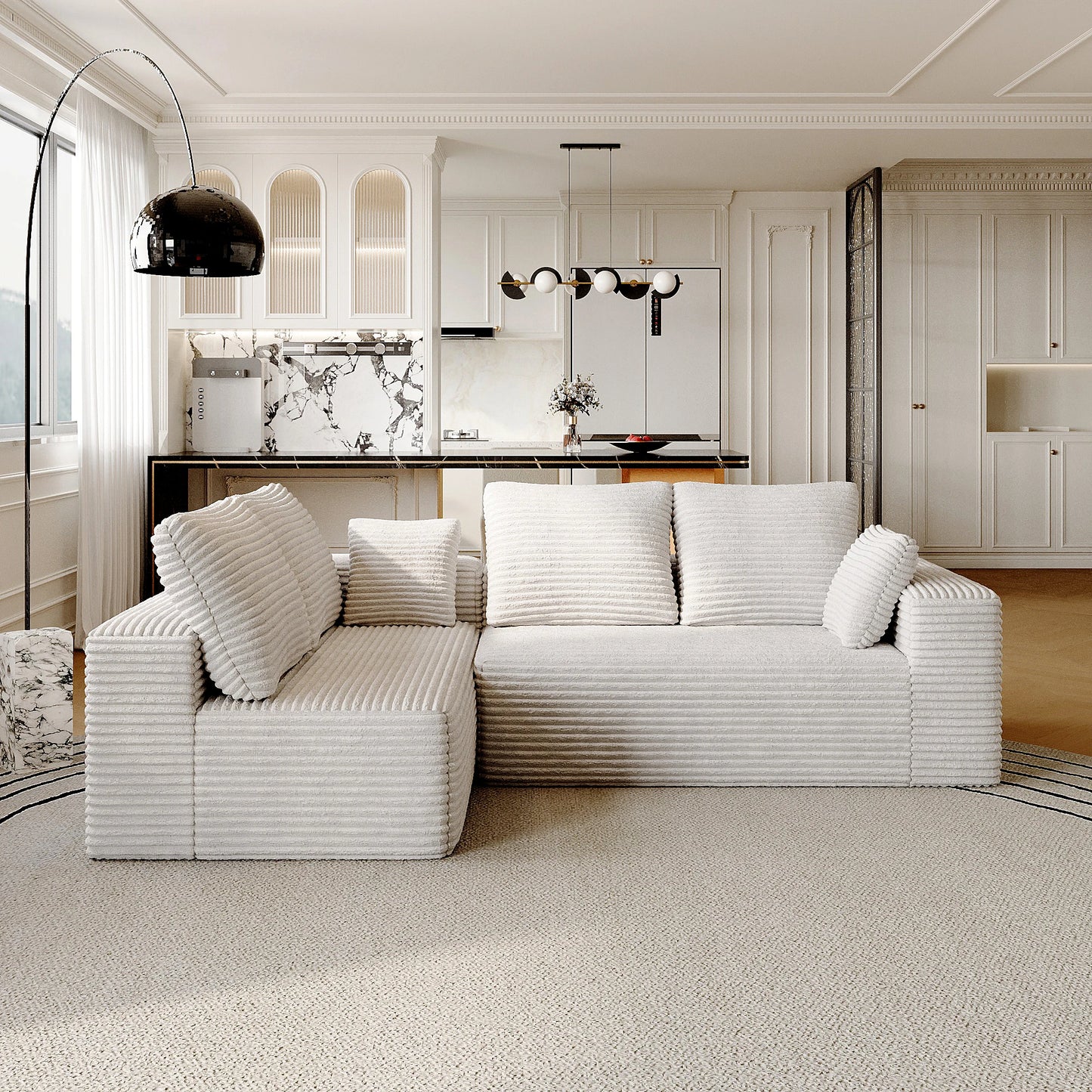 Sdorens Cloud Sectional Sofa L Shaped Chaise For Living Room