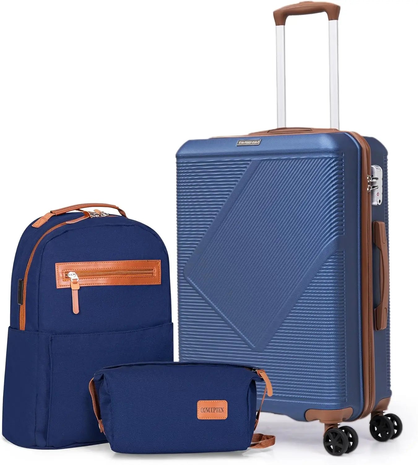 5-Piece ABS Hardside Luggage Set With TSA Lock Spinner Wheels