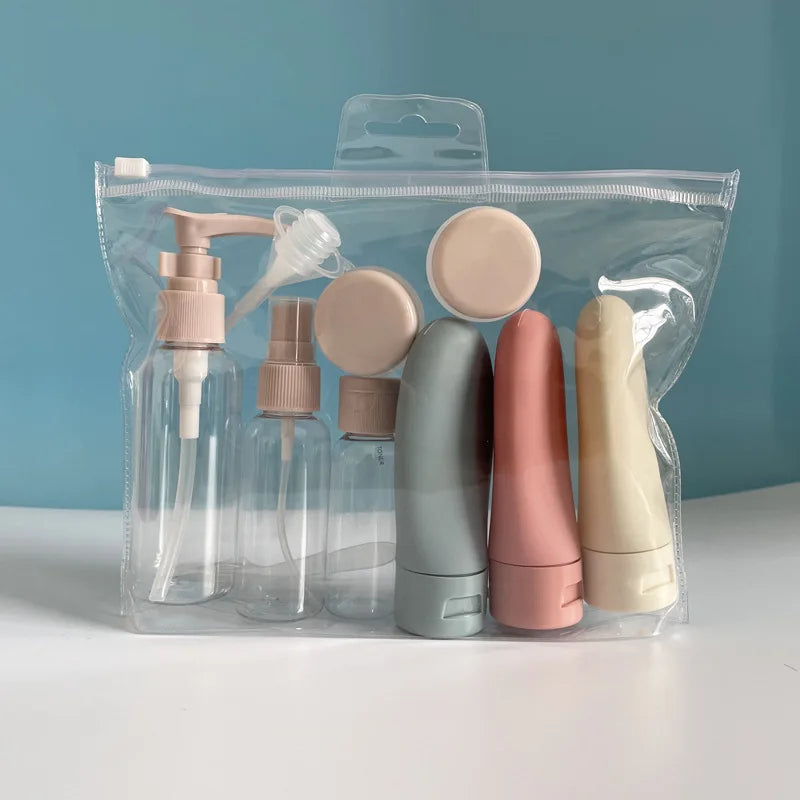 Refillable Travel Bottles Set For Cosmetics And Toiletries