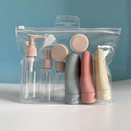 Refillable Travel Bottles Set For Cosmetics And Toiletries