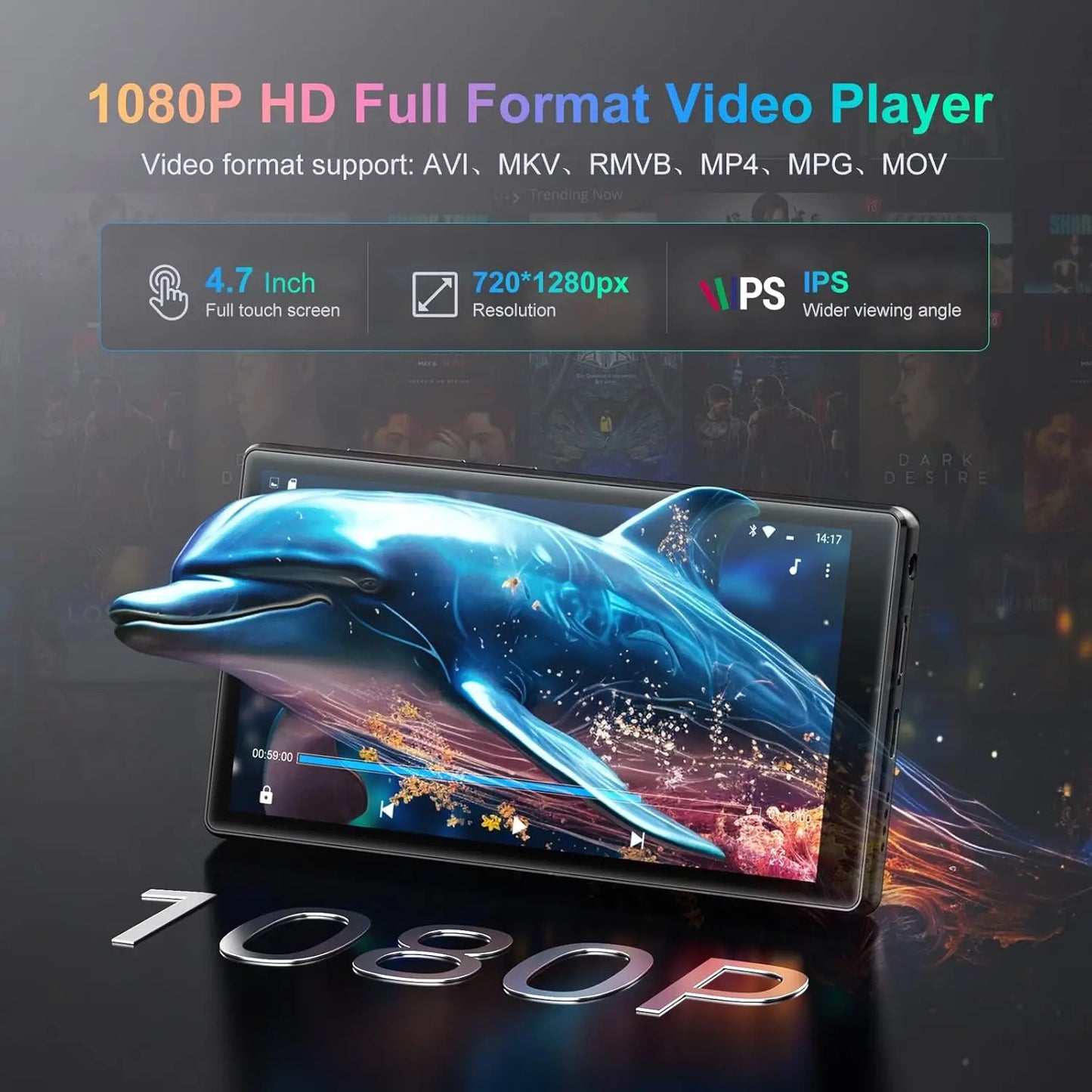 Oilsky Android 13 MP3 MP4 Player With Bluetooth WiFi 1TB