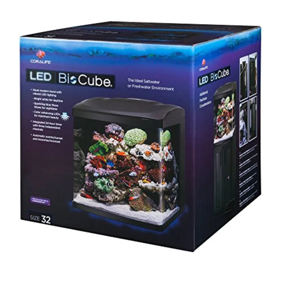 Aquarium Kit For Saltwater And Freshwater With Integrated Timer