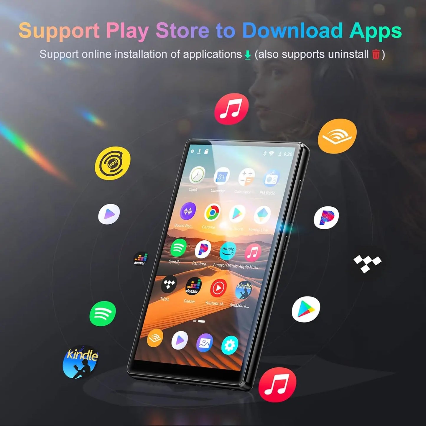 Oilsky Android 13 MP3 MP4 Player With Bluetooth WiFi 1TB