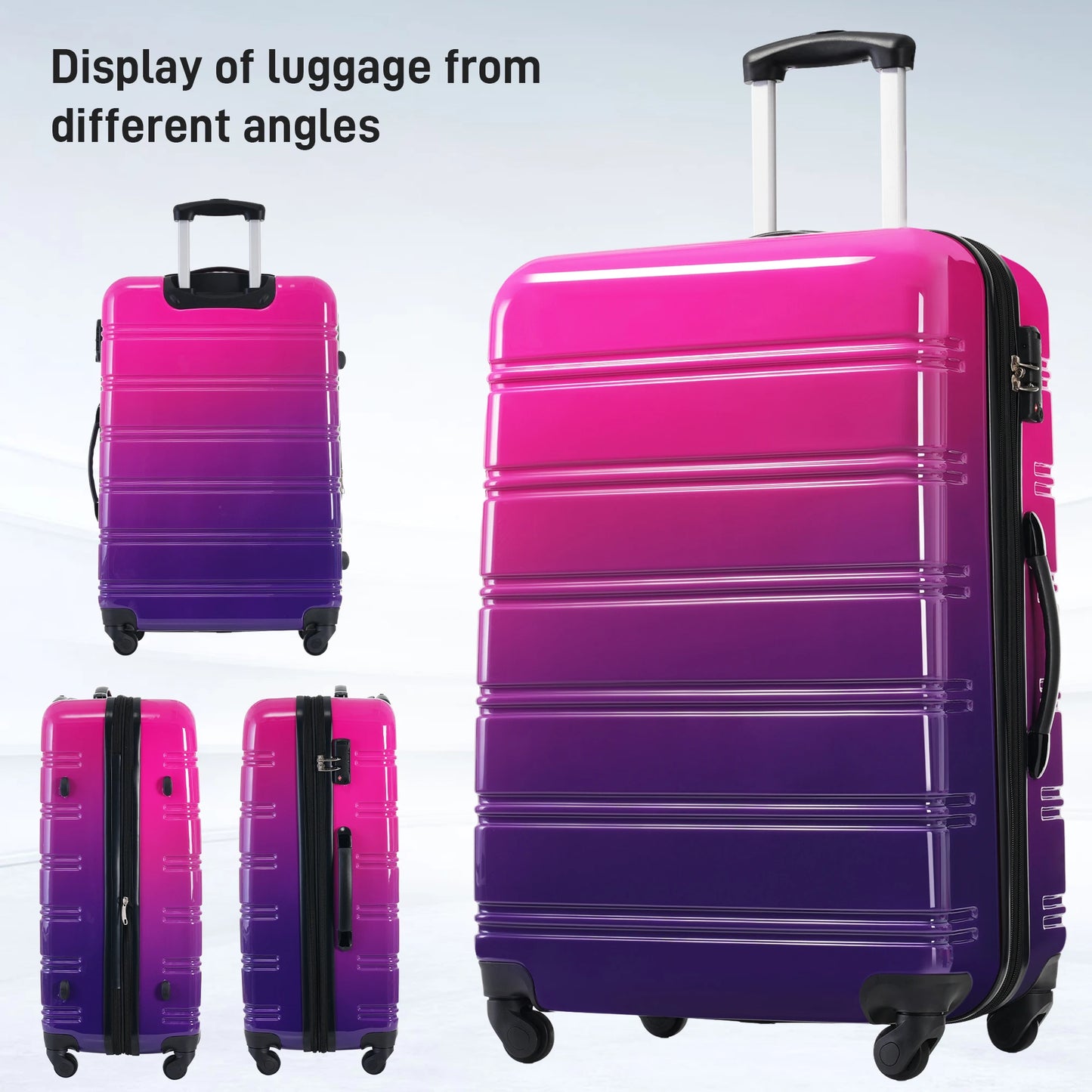 Hardshell Luggage Set 3 Piece Expandable Lightweight Spinner Wheels TSA Lock
