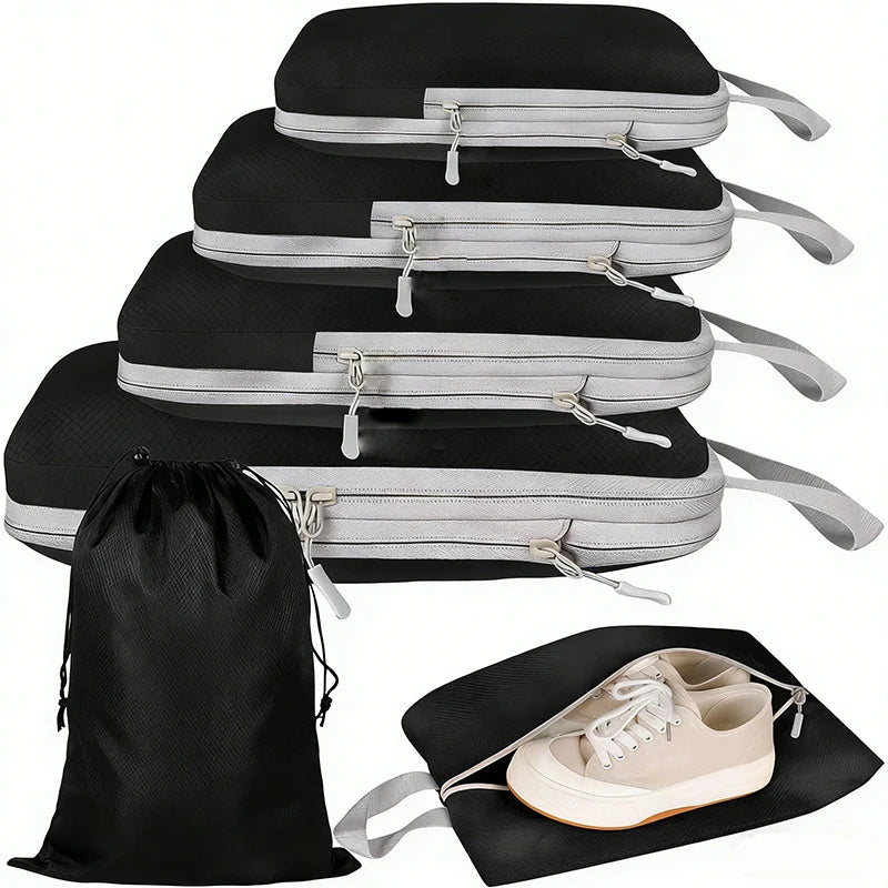 6 Piece Compression Packing Cubes For Luggage Organization And Travel