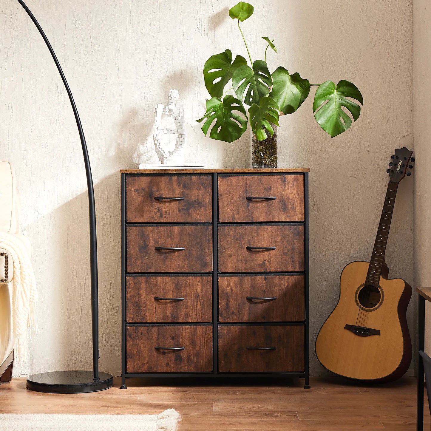 MCQ 8 Drawer Living Room Storage Cabinet Organizer