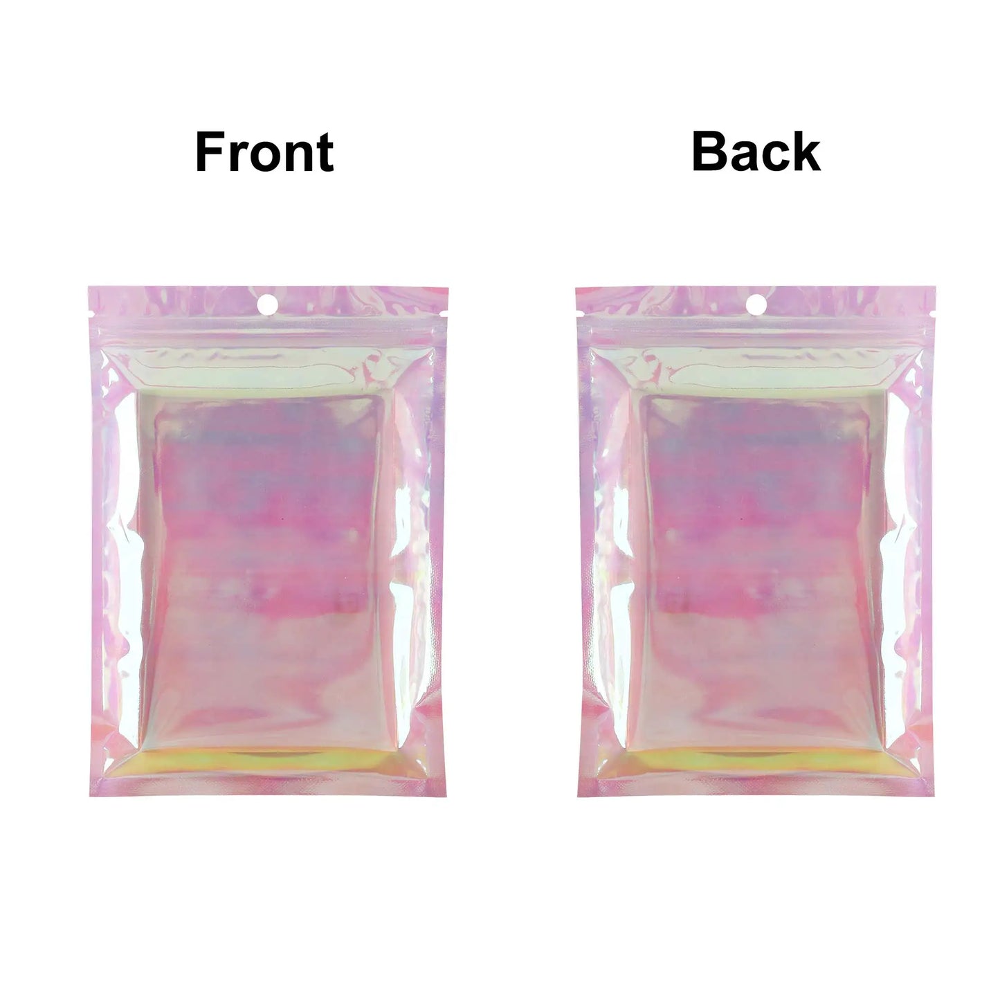 VoluPack Eco Friendly Clear Mylar Bags Holographic Reusable Pouches