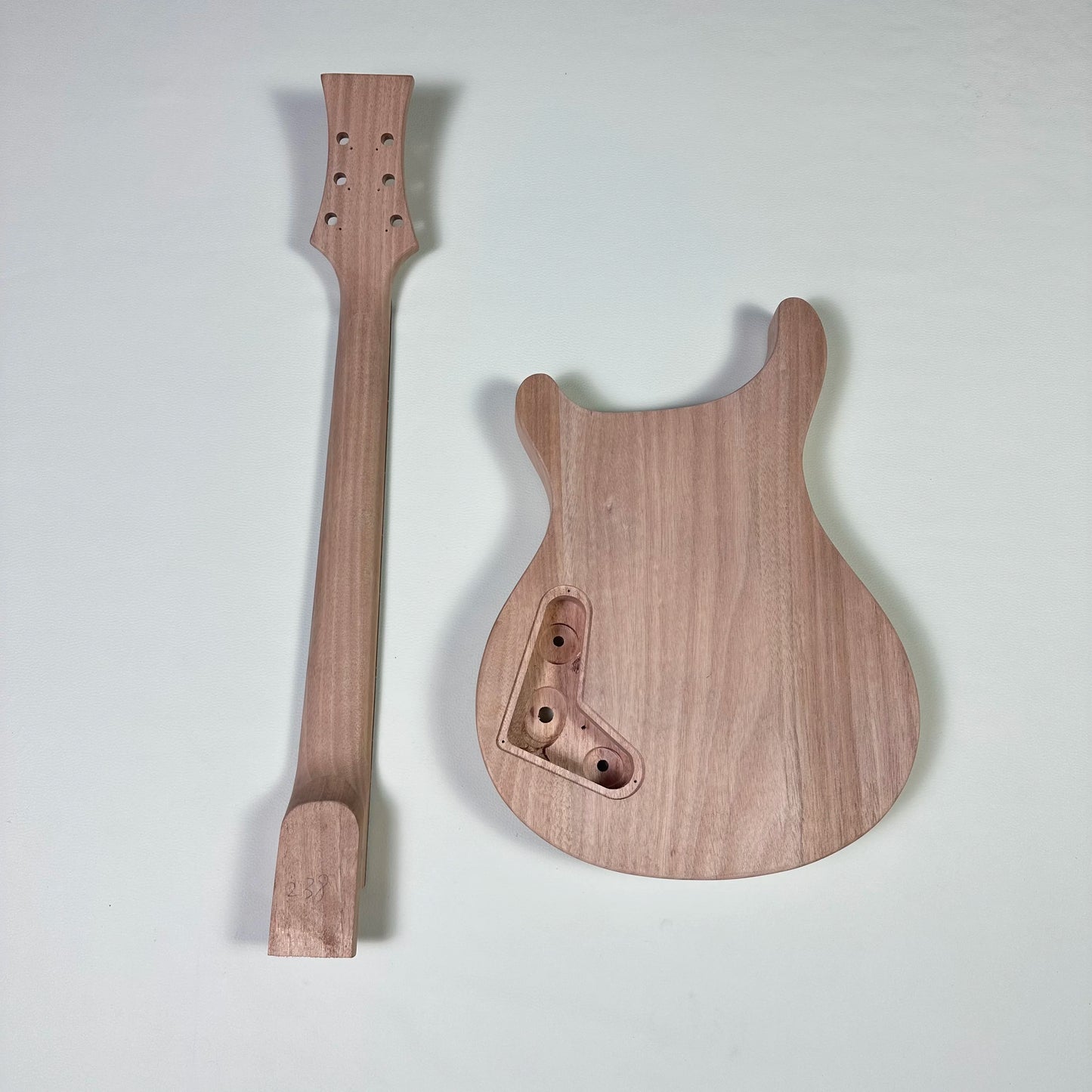 DIY Electric Guitar Kit Unfinished Maple Cup Mahogany Body And Neck