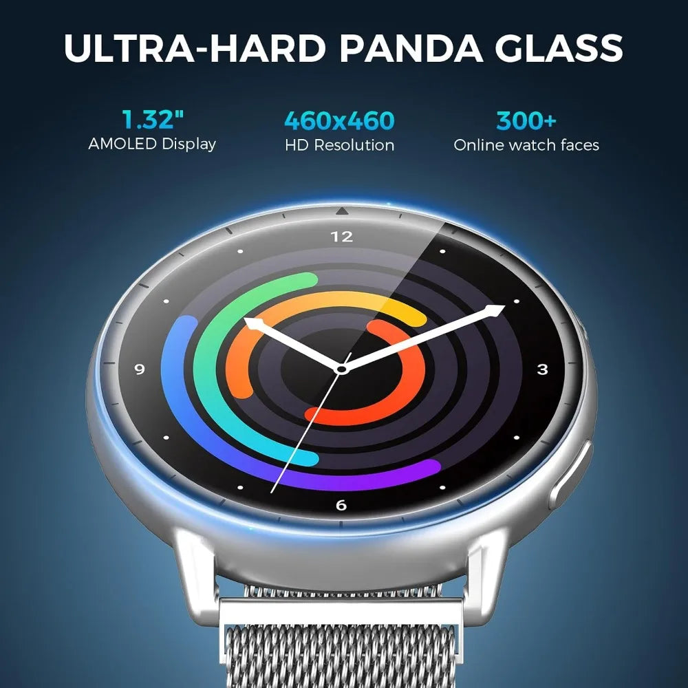 AMOLED GPS Smartwatch Bluetooth Calls Waterproof HR Monitor Android IOS
