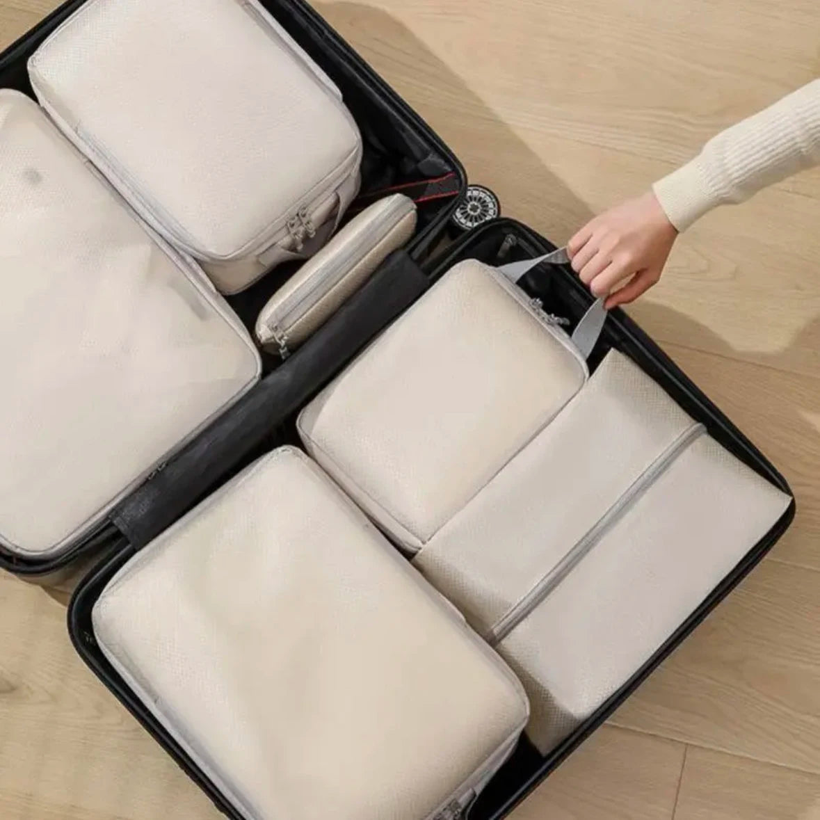 6 Piece Compression Packing Cubes For Luggage Organization And Travel