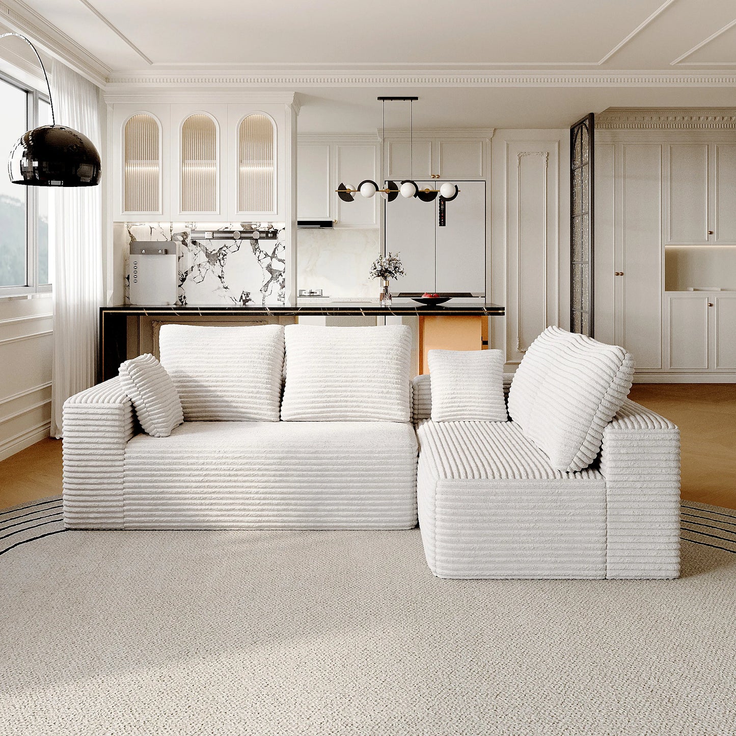 Sdorens Cloud Sectional Sofa L Shaped Chaise For Living Room