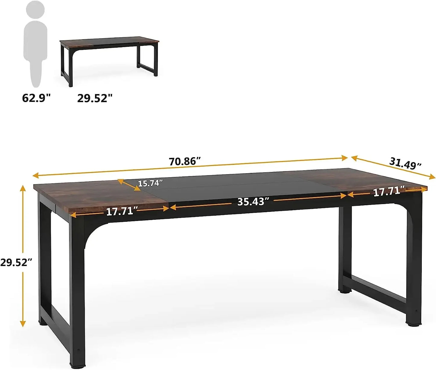 Tribesigns Modern Wooden Computer Desk For Home Office