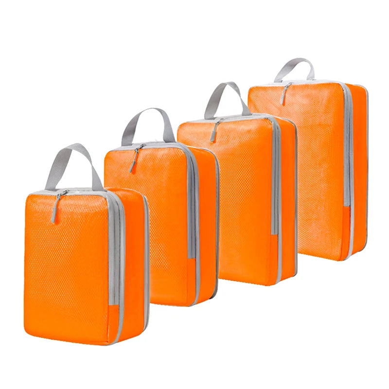 4pc Luggage Compression Packing Set For Space Saving Travel Bags