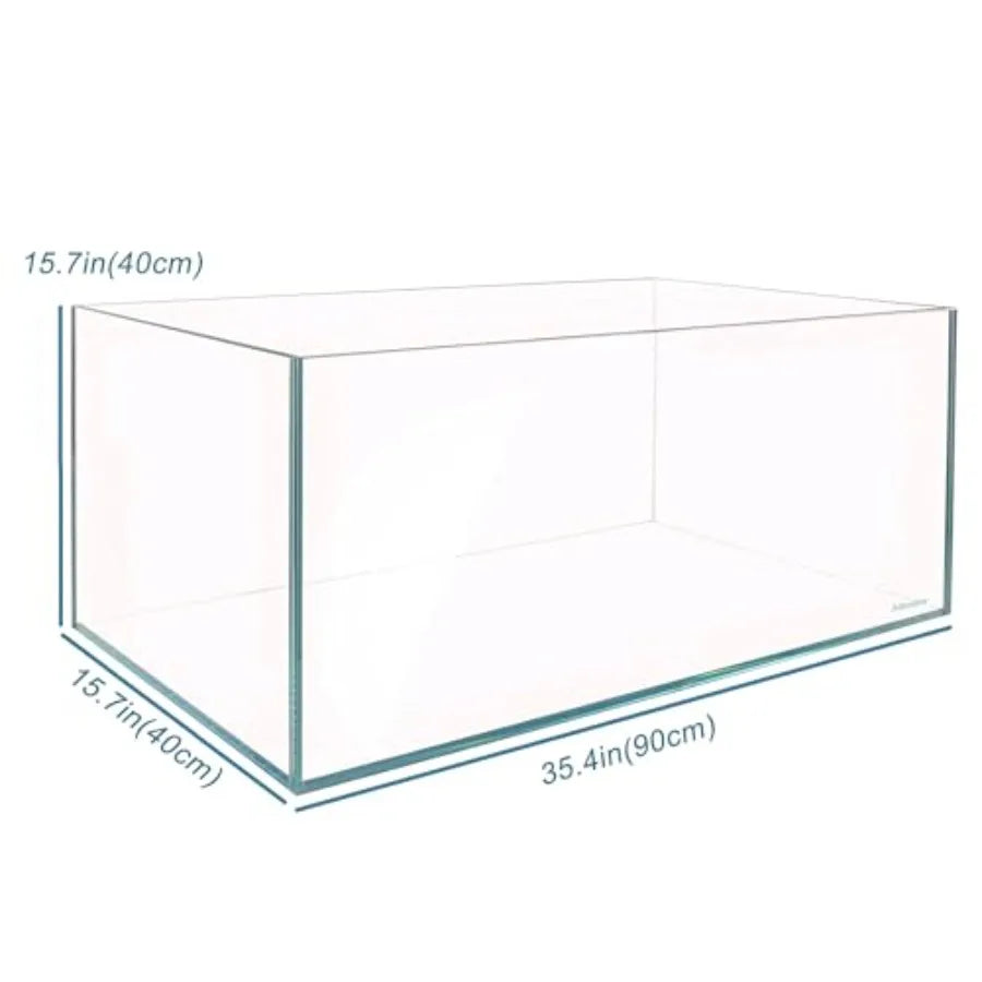 Low Iron Rimless Glass Aquarium Tank For Aquascaping