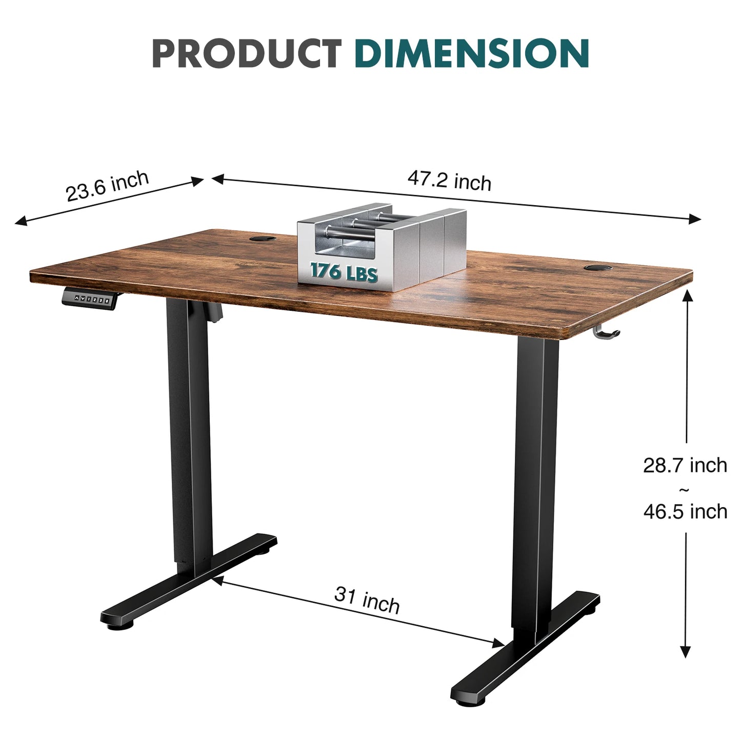 JHK Ergonomic Electric Standing Desk Height Adjustable Workstation