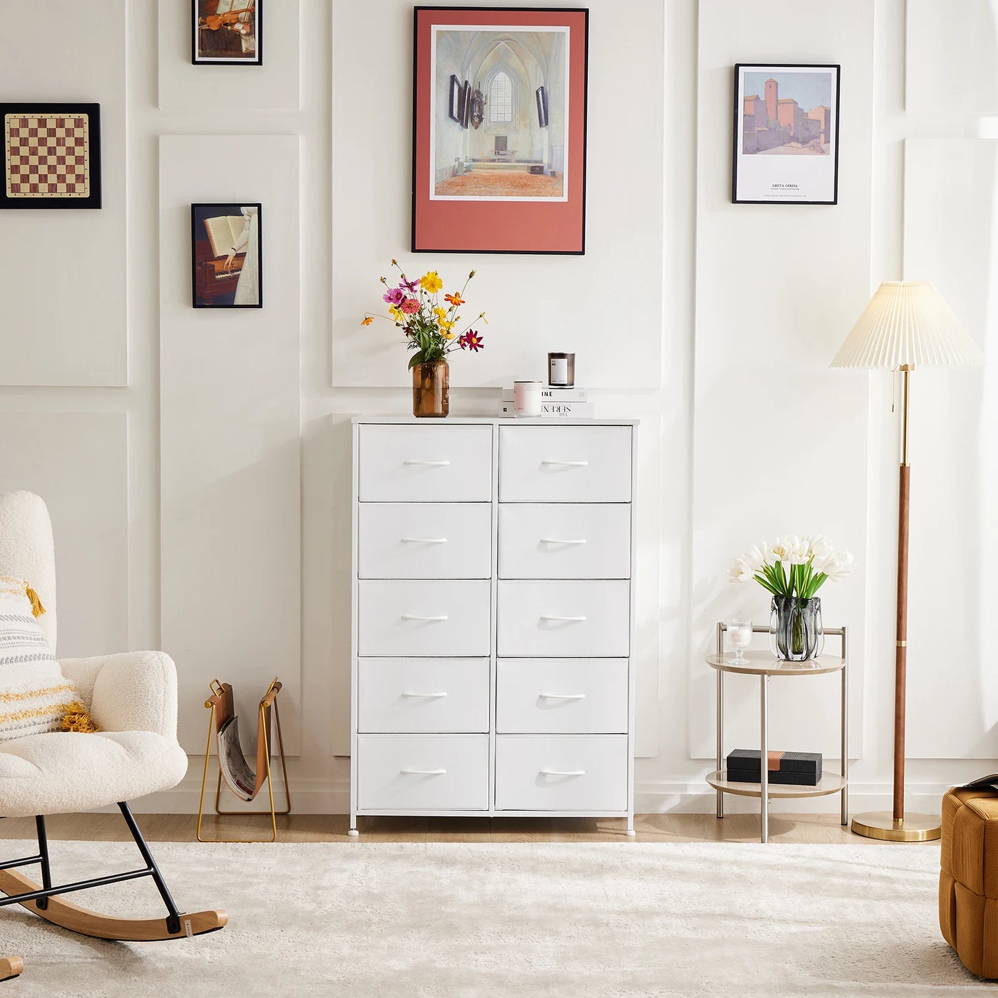 MCQ 10 Drawer Living Room Storage Cabinet Minimalist Dresser