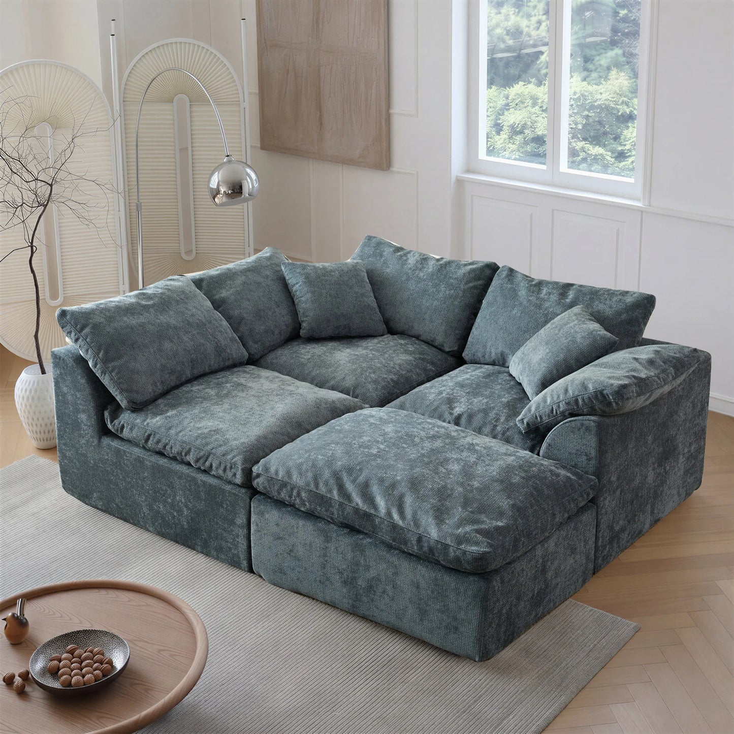 Yeflixvrau Modern Modular Sectional Sofa Cloud Couch Removable Cushions