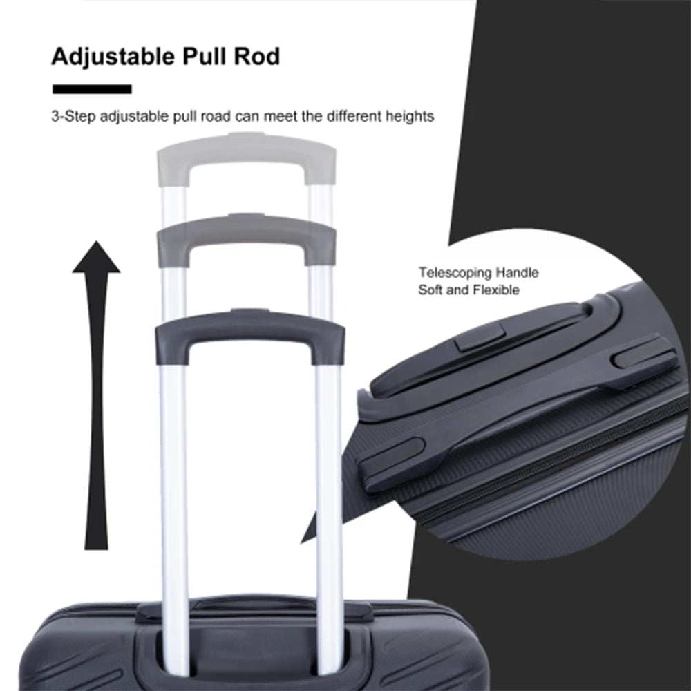 Travelhouse 4 Piece ABS Luggage Set With Spinner Wheels And TSA Lock