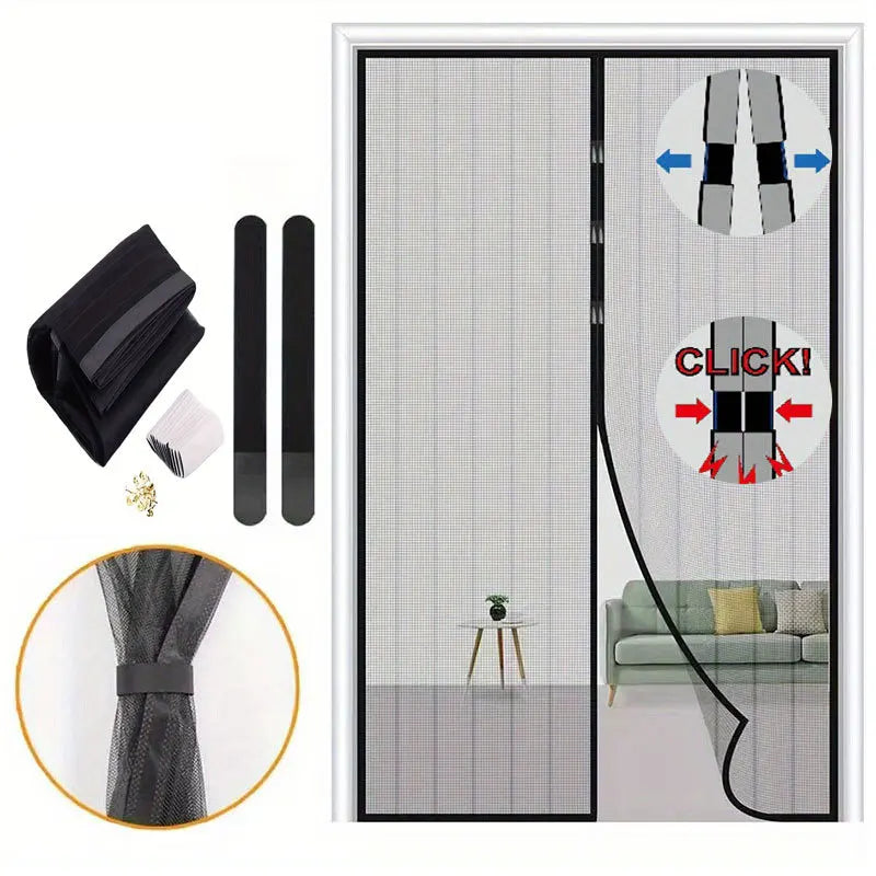Magnetic Door Screen Net Mosquito Barrier Curtain For Indoor Use