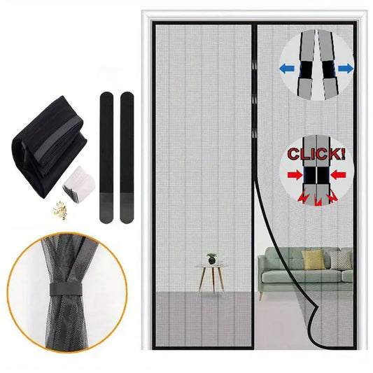 Magnetic Door Screen Net Mosquito Barrier Curtain For Indoor Use