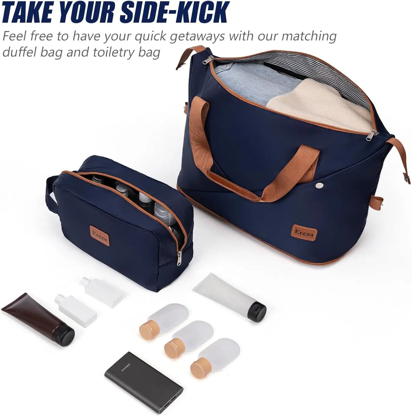 5 Piece ABS Luggage Set With Spinner Wheels TSA Lock