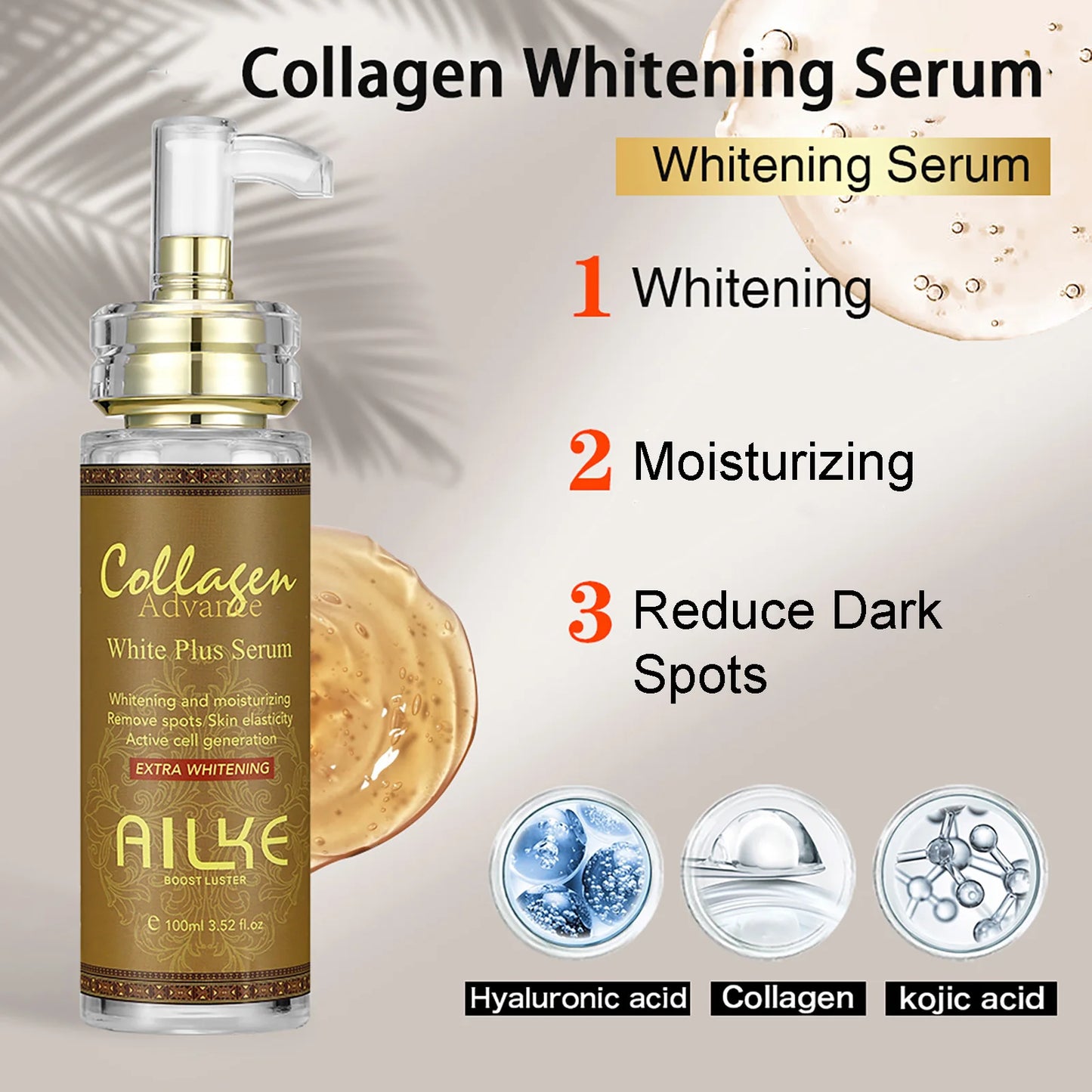 AILKE Skin Whitening Serum For Face And Body With Collagen
