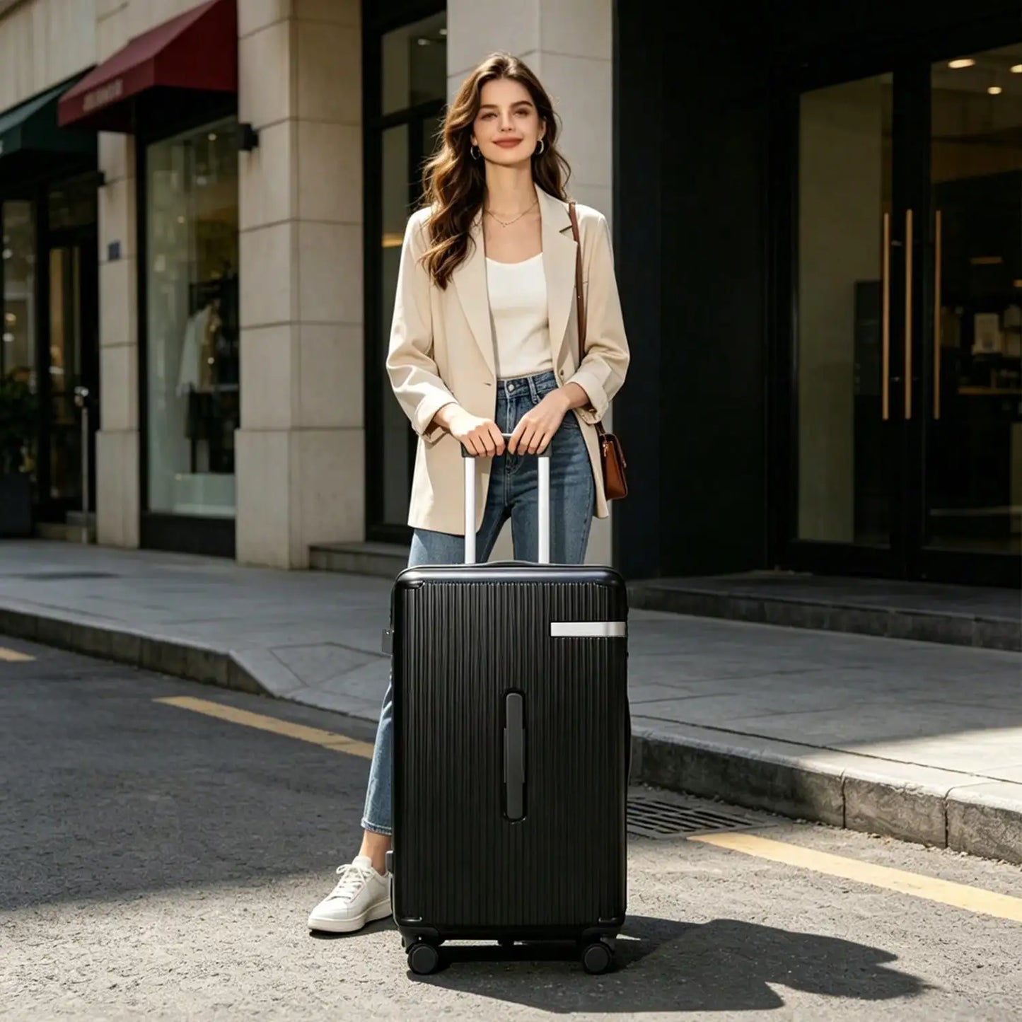 Lightweight Luggage 3 Piece Set With Anti Theft Lock