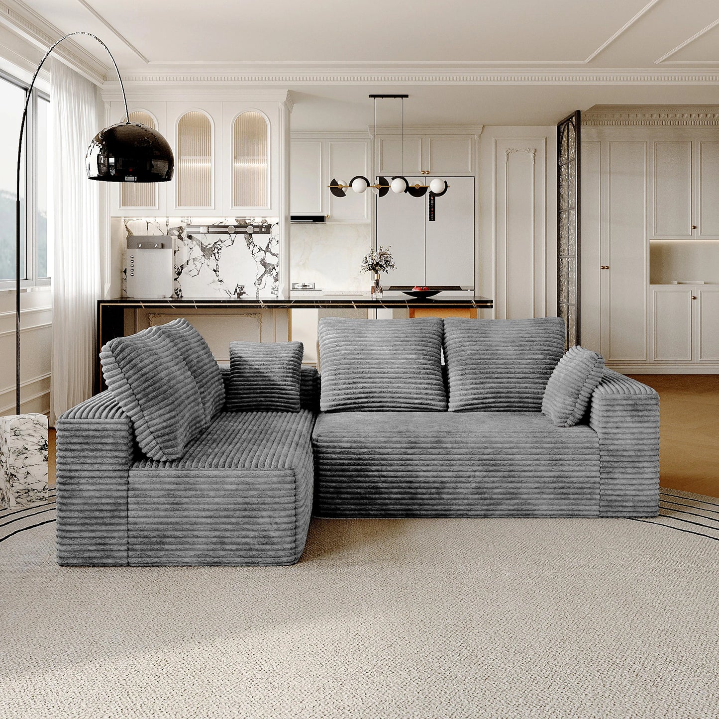 Sdorens Cloud Sectional Sofa L Shaped Chaise For Living Room