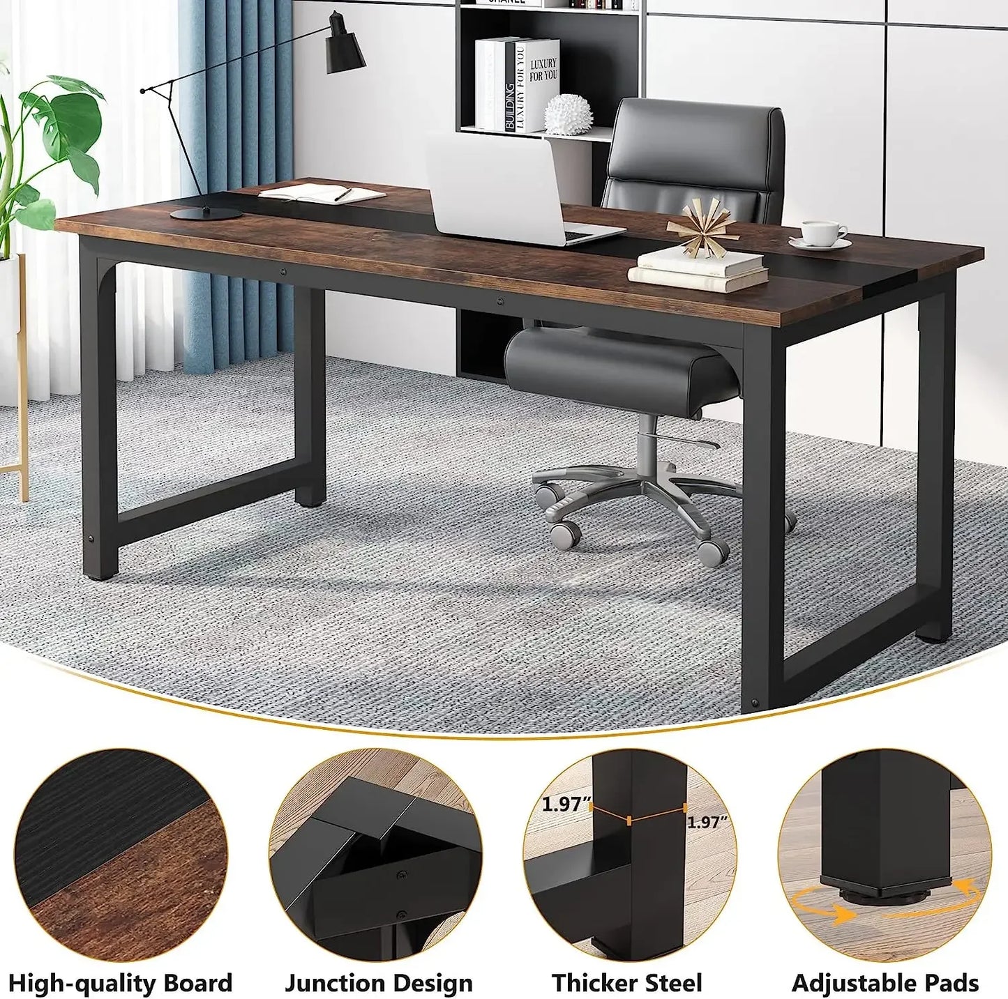 Tribesigns Modern Computer Desk for Home Office Workstation