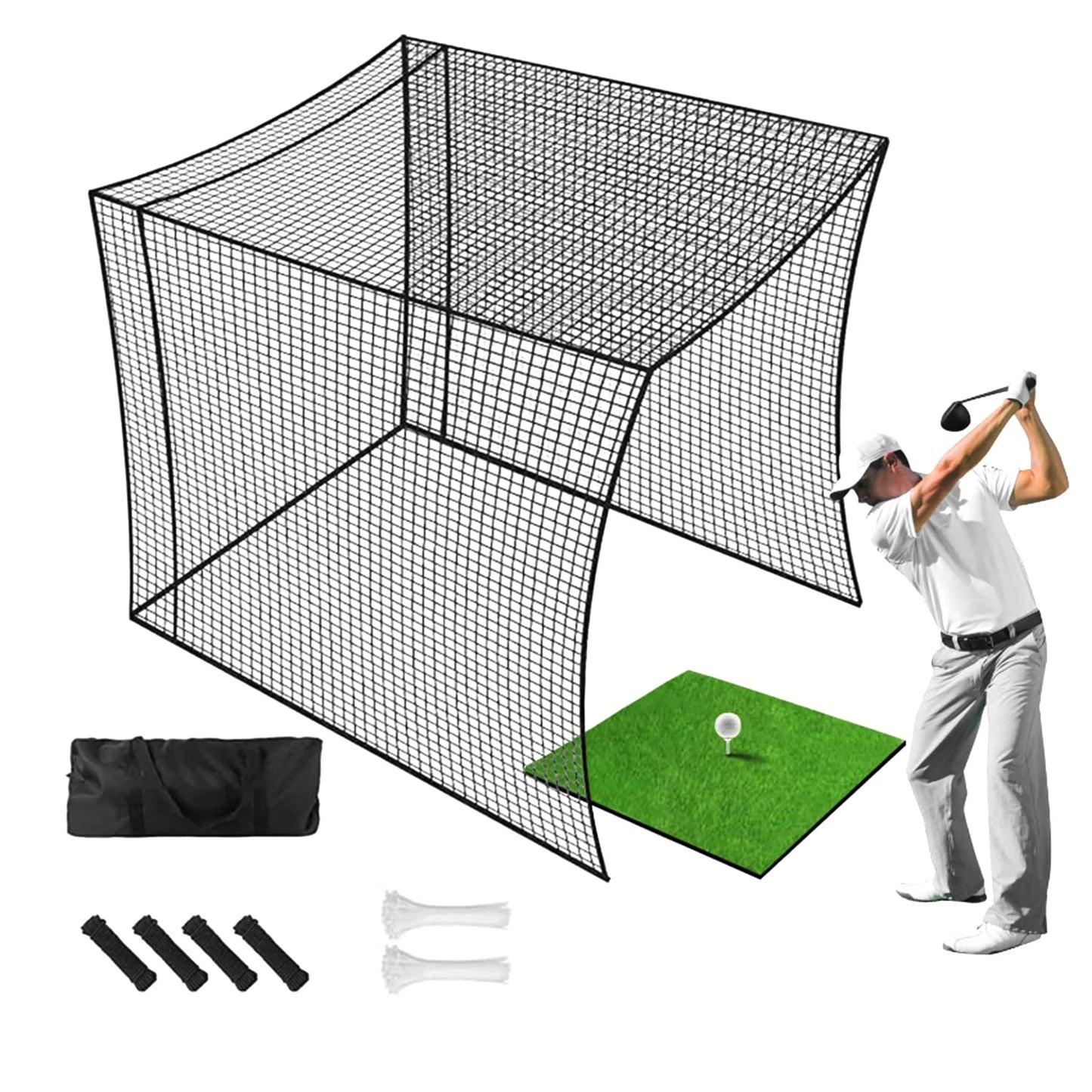 Golf Hitting Net Foldable Portable Batting Cage For Indoor Outdoor Training