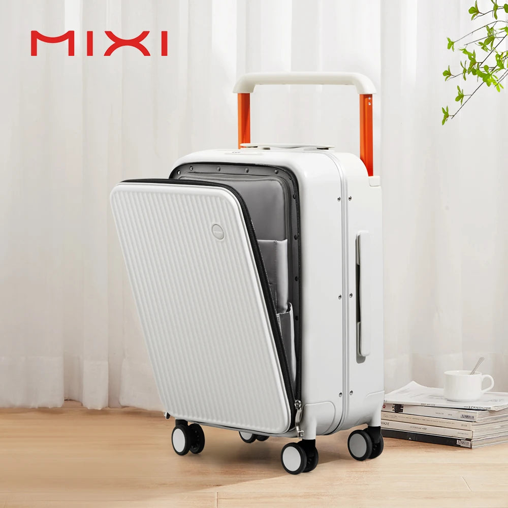 Mixi Aluminum Frame Carry-On Luggage With Laptop Pocket Travel Case