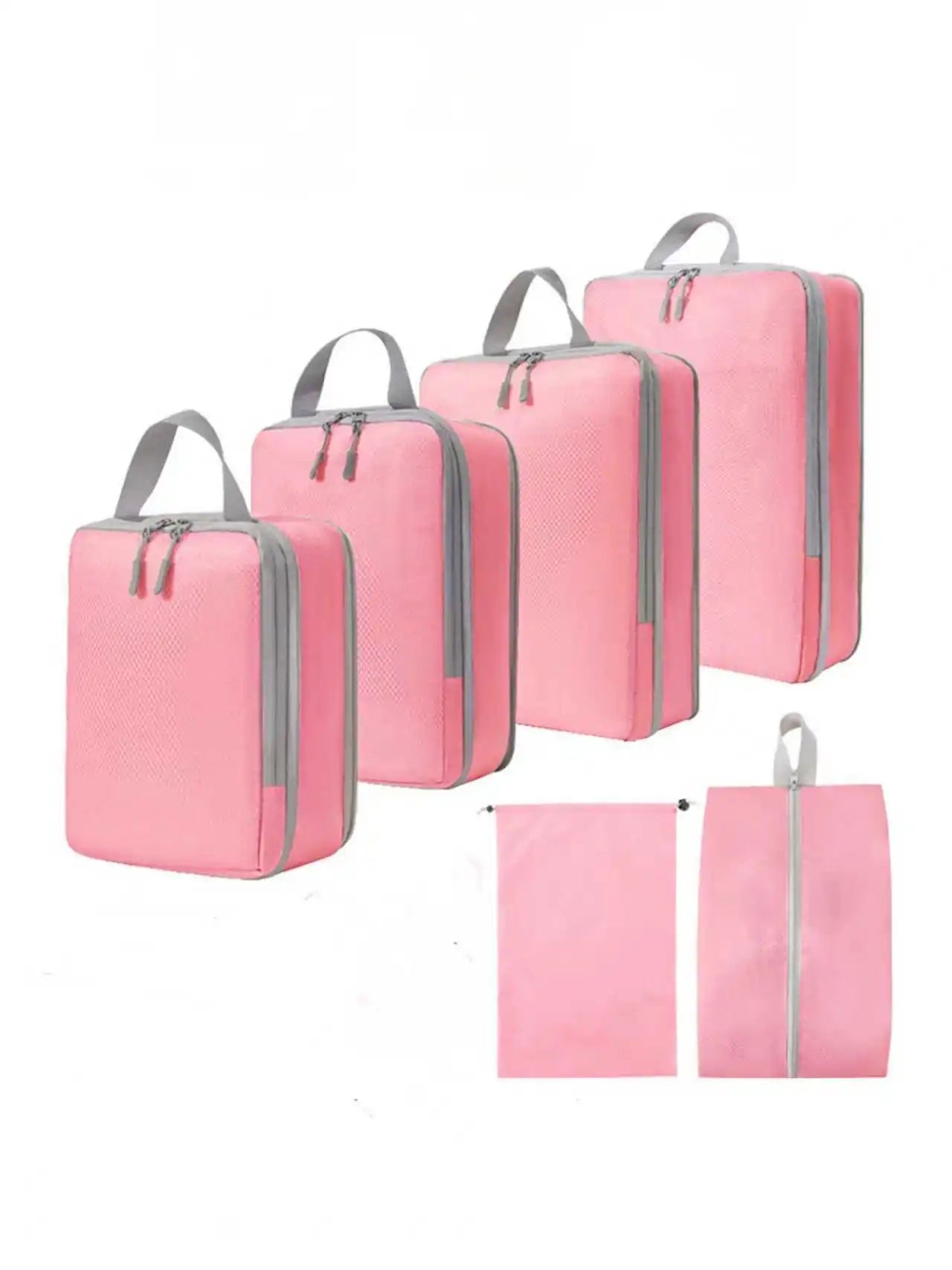 6 Piece Compression Packing Cubes For Luggage Organization And Travel